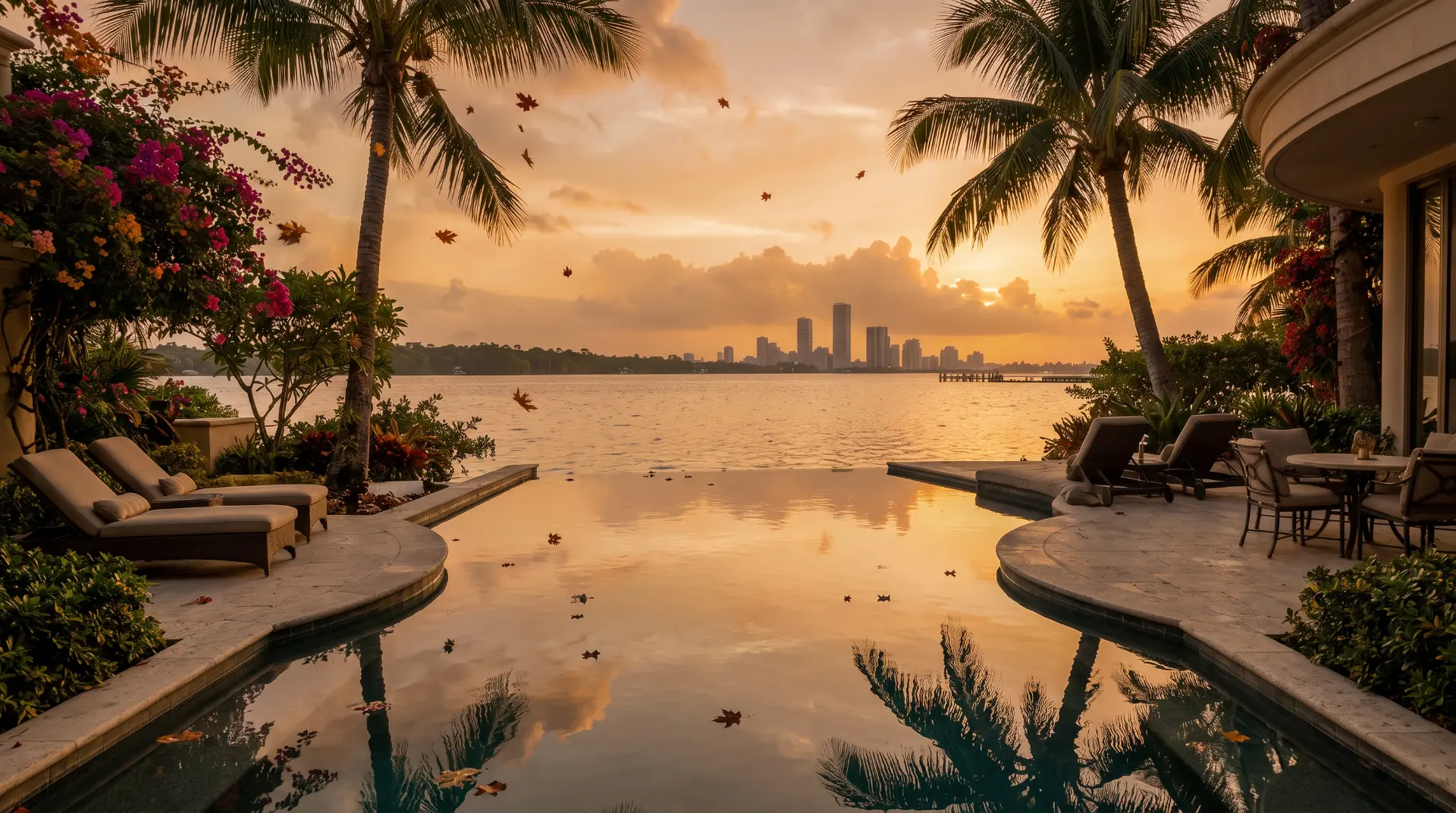 SuperNova Florida — sunset over the bay from a private luxury villa